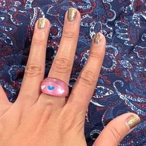 Pink Heart Ring size 8